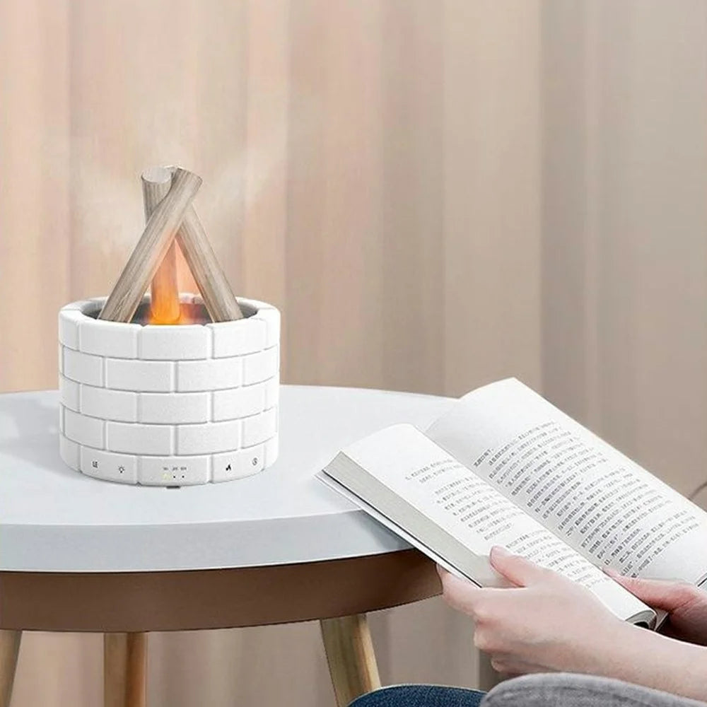 Flame Effect Humidifier Quiet Desktop Aromatherapy Diffuser for Home / Bedroom Use - 5