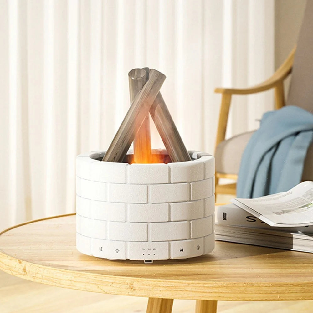 Flame Effect Humidifier Quiet Desktop Aromatherapy Diffuser for Home / Bedroom Use - 6