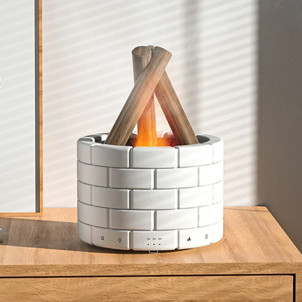 Flame Effect Humidifier Quiet Desktop Aromatherapy Diffuser for Home / Bedroom Use - 7