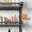 60cm Length Stainless Steel Towel Rack No Drilling Double Layer Wall Mounted Storage Shelf for Bathroom / Kitchen - 6