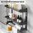 60cm Length Stainless Steel Towel Rack No Drilling Double Layer Wall Mounted Storage Shelf for Bathroom / Kitchen - 7
