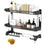 70cm Length Stainless Steel Towel Rack No Drilling Double Layer Wall Mounted Storage Shelf for Bathroom / Kitchen - 2