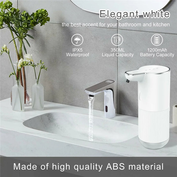 M10 Automatic Soap Dispenser Wall Mounted Touchless Sensor Electric Hand Wash Machine with Drain Cleaner - Liquid Drop Type - 2