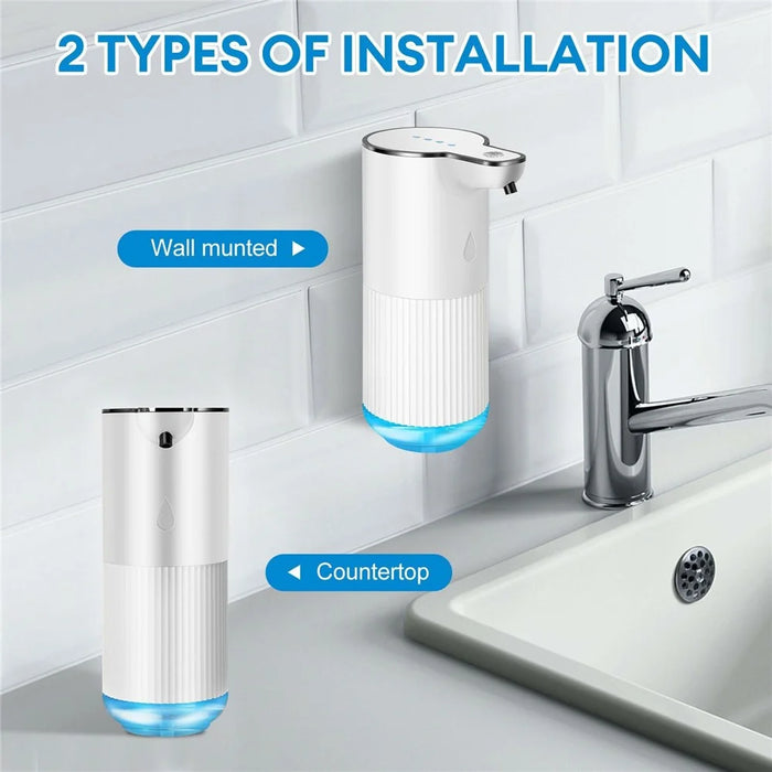 M10 Automatic Soap Dispenser Wall Mounted Touchless Sensor Electric Hand Wash Machine with Drain Cleaner - Liquid Drop Type - 5