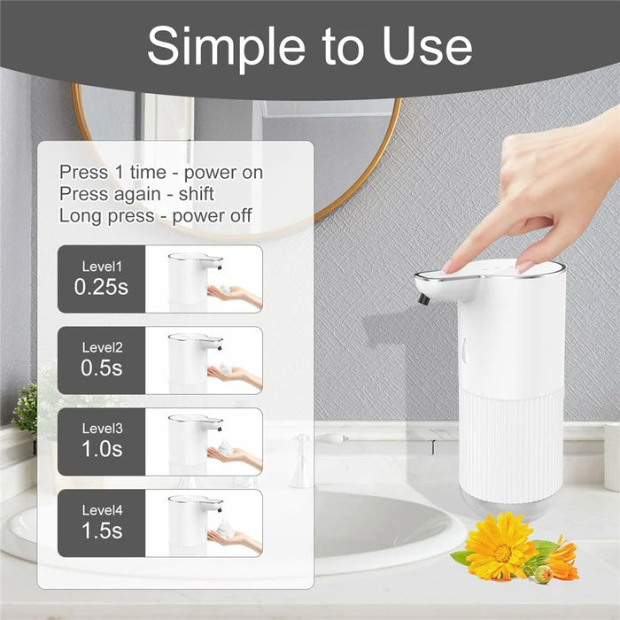 M10 Automatic Soap Dispenser Wall Mounted Touchless Sensor Electric Hand Wash Machine with Drain Cleaner - Liquid Drop Type - 6