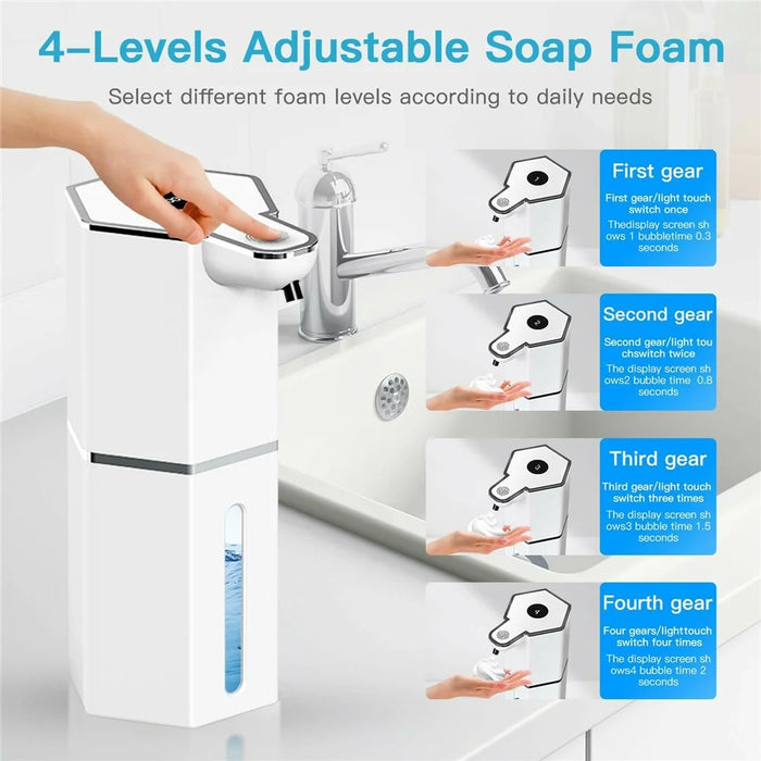 M12 360ml Automatic Soap Dispenser Wall Mounted Electric Foam Hand Wash Touchless Sensor - Beige / Foam Type - 2