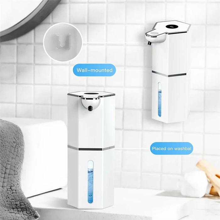 M12 360ml Automatic Soap Dispenser Wall Mounted Electric Foam Hand Wash Touchless Sensor - Beige / Foam Type - 4