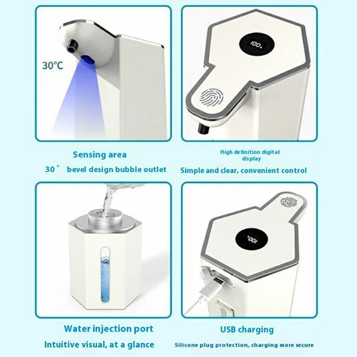 M12 360ml Automatic Soap Dispenser Wall Mounted Electric Foam Hand Wash Touchless Sensor - Beige / Foam Type - 7