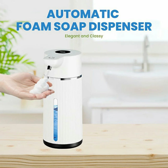 M15 420ml Automatic Soap Dispenser Smart Touchless Wall-Mounted Electric Handwash Machine with Drain Cleaner - White / Foam Type - 2
