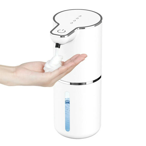 M1 360ml Automatic Soap Dispenser with Drain Cleaner Wall Mounted Touchless Hand Wash IPX5 Waterproof - White / Foam Type - 1