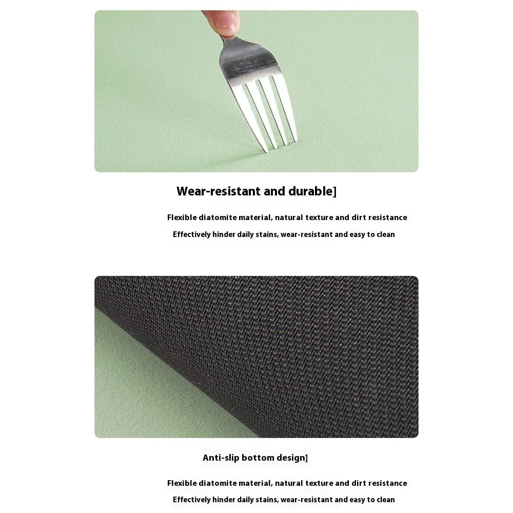 50 x 80cm Diatomite Quick Dry Bathroom Mat Absorbent Non Slip Floor Rug for Entrance - Green - 6