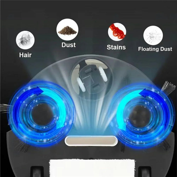 USB Charging Vacuum Cleaner 3 In 1 Sweeping Robot Smart Cleaning Device for Floor / Carpet / Hardwood - Black - 3