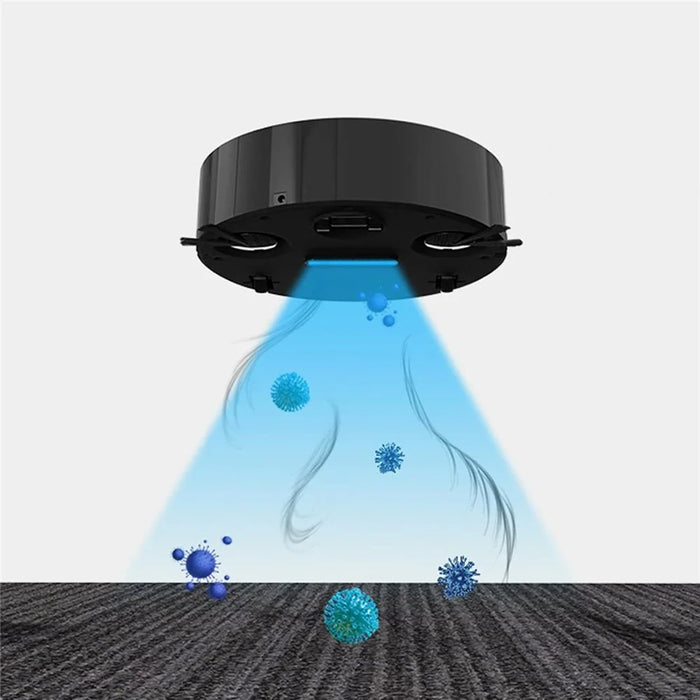 USB Charging Vacuum Cleaner 3 In 1 Sweeping Robot Smart Cleaning Device for Floor / Carpet / Hardwood - Black - 7