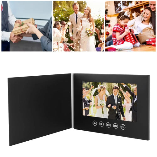 LCD 10 Inch Video Greeting Card Promotional Player Electronic Brochure for Business Promotion Weddings Advertising - Black - 1