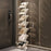 7 Tier PP + Stainless Steel Pipe Narrow Shoe Rack Easy Assembly Space Saving Storage Shelf - Transparent White - 6
