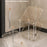 7 Tier PP + Stainless Steel Pipe Narrow Shoe Rack Easy Assembly Space Saving Storage Shelf - Transparent White - 2