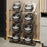 7 Tier PP + Stainless Steel Pipe Narrow Shoe Rack Easy Assembly Space Saving Storage Shelf - Transparent White - 5