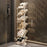 6 Tier PP + Stainless Steel Pipe Narrow Shoe Rack Easy Assembly Space Saving Storage Shelf - Transparent White - 6
