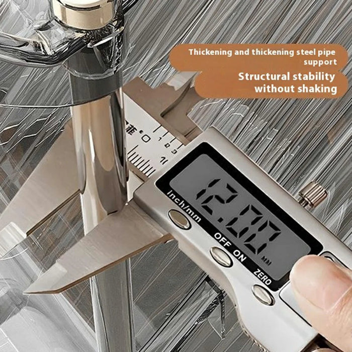 3 Tier PP + Stainless Steel Pipe Narrow Shoe Rack Easy Assembly Space Saving Storage Shelf - Transparent White - 3