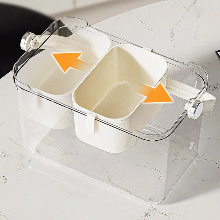 Outdoor Picnic Home Party Ice Bucket Carrying Basket with Inner Small Basket for Beer Champagne Wine Cooling - 4