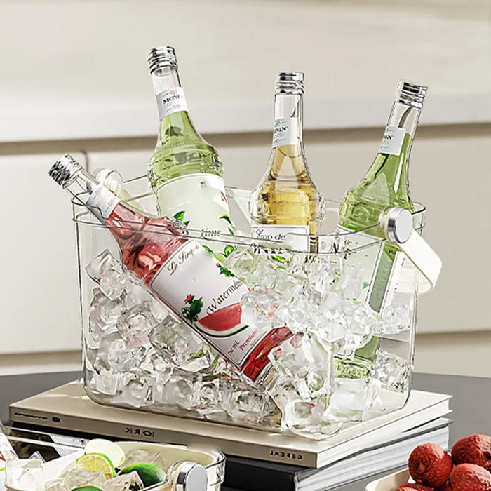 Ice Bucket Outdoor Picnic Home Party Beer Champagne Wine Cooling Ice Storage Basket - 1