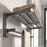 60cm Folding Wall Mounted Towel Holder Bathroom Metal Storage Rack Punching Free for Washroom / Toilet - 5