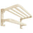 40cm Metal Towel Rack Bathroom Wall Mounted Storage Shelf No Punching Folding Hanger with Hooks - 1