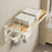 40cm Metal Towel Rack Bathroom Wall Mounted Storage Shelf No Punching Folding Hanger with Hooks - 4