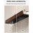 Wood Bathroom Storage Shelf 60cm Wall Mounted Organizer Rack No Punching Washroom Holder - Black - 3
