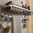 40cm Aluminum Alloy Towel Rack Foldable No Drilling Wall Mounted Bathroom Shelf with Hooks - 1