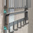 40cm Aluminum Alloy Towel Rack Foldable No Drilling Wall Mounted Bathroom Shelf with Hooks - 3