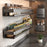 50cm Carbon Steel Kitchen Spice Storage Rack Wall Mounted No Drilling Seasoning Bottle Shelf with Hooks - 4
