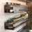 50cm Carbon Steel Kitchen Spice Storage Rack Wall Mounted No Drilling Seasoning Bottle Shelf with Hooks - 5