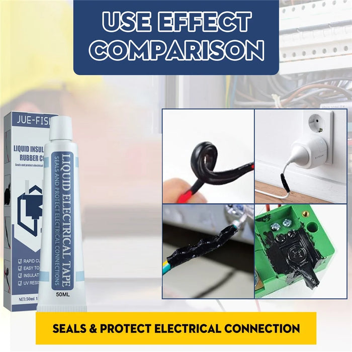 JUE-FISH 50ML White Liquid Insulation Tape for Circuit Board Waterproof Adhesive High Temperature Resistant Sealant - 3
