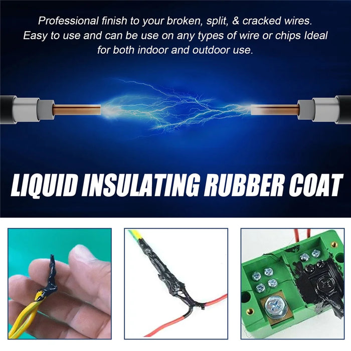 JUE-FISH 50ML Black Liquid Insulation Tape for Circuit Board Waterproof Adhesive High Temperature Resistant Sealant - 7