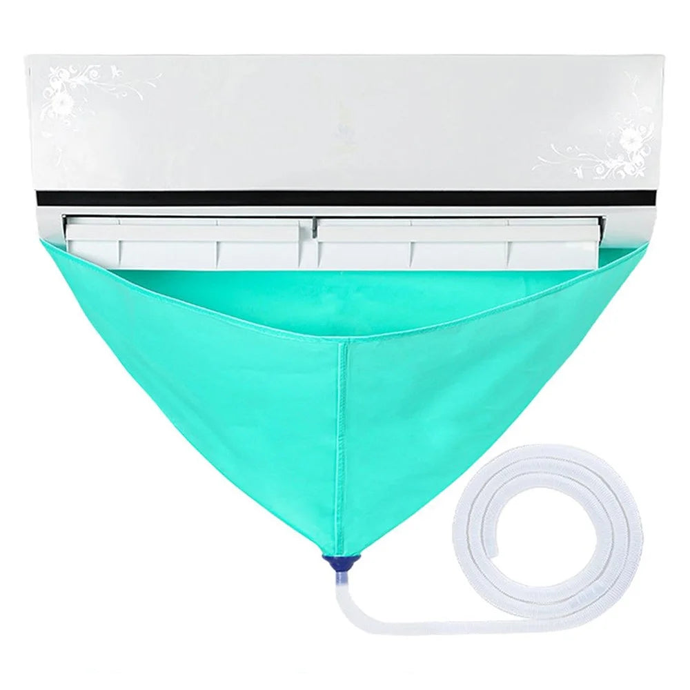 Air Conditioner Cleaning Kit Wall-Mounted AC Reusable Water Catch Bag Clean Brush - 1