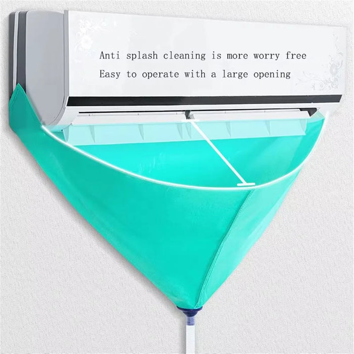 Air Conditioner Cleaning Kit Wall-Mounted AC Reusable Water Catch Bag Clean Brush - 4