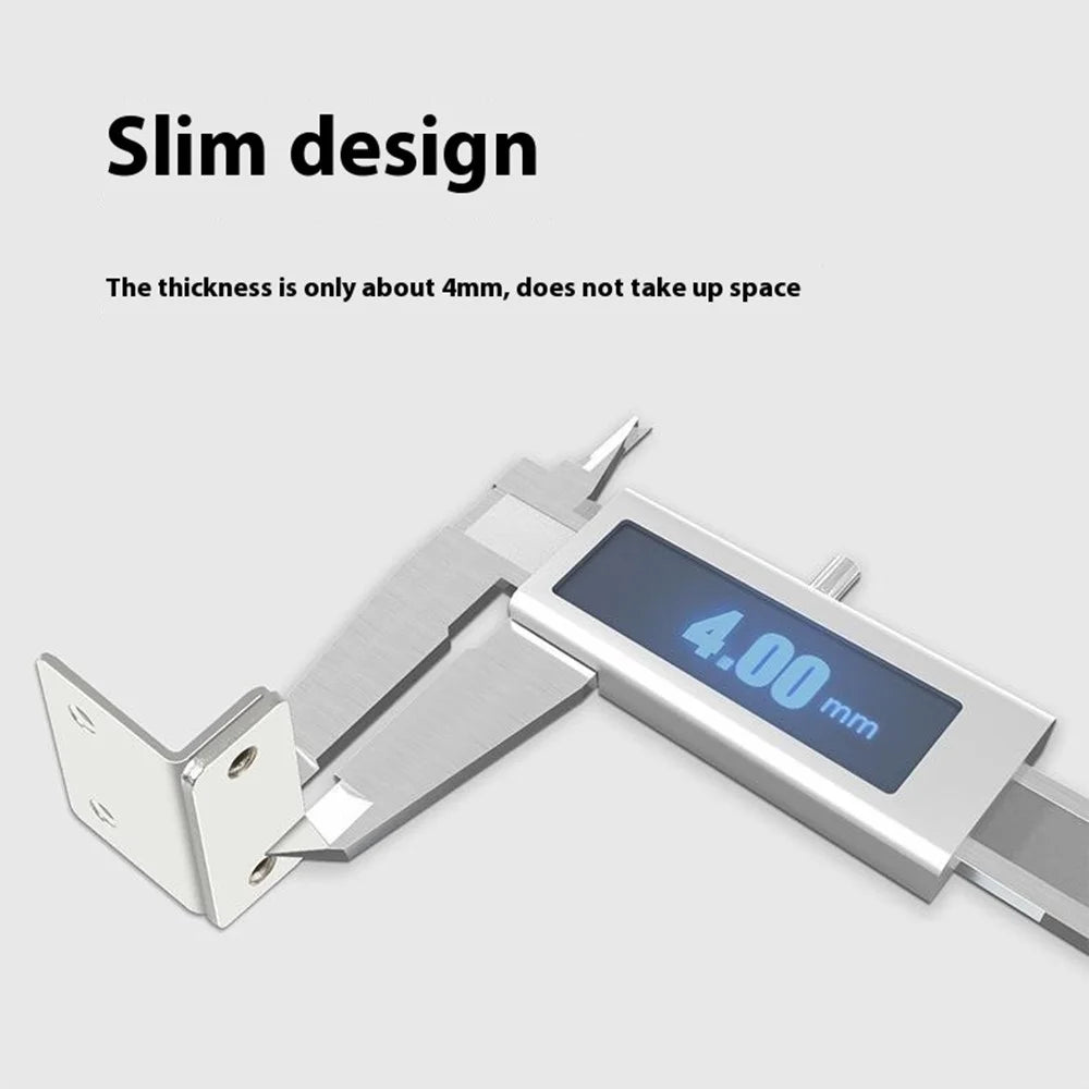 Hidden L-Shaped Magnetic Stainless Steel Door Catch for Sliding Doors Drawers Cabinets Closets Closure - Silver - 5