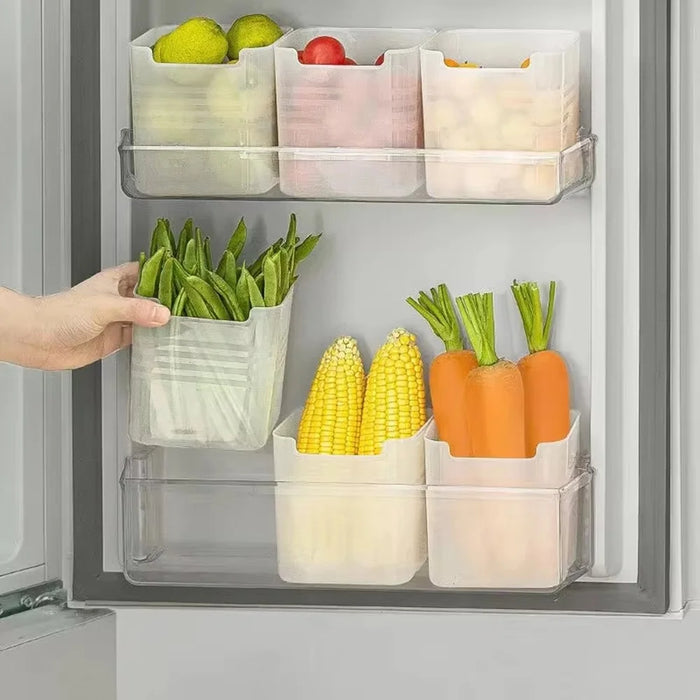 3Pcs Kitchen Refrigerator Side Door Storage Container Fruit Organizer Fresh-Keeping PP Box (No FDA, BPA-Free) - 2