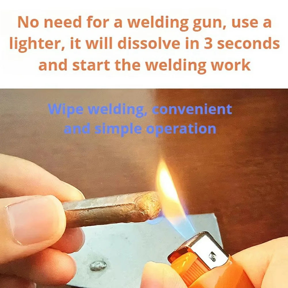 6Pcs Low Temperature Welding Rods Lighter Activated Repair Solder Sticks for Copper Aluminum Stainless Steel - 4