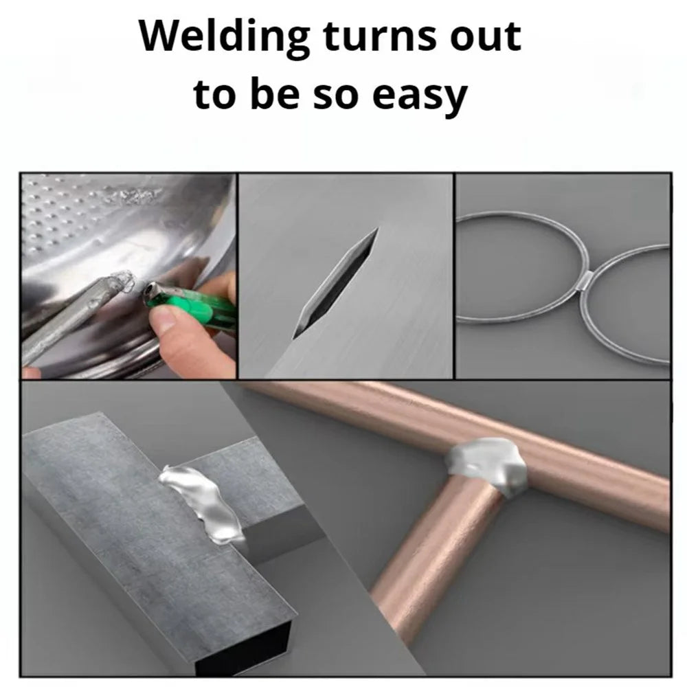 6Pcs Low Temperature Welding Rods Lighter Activated Repair Solder Sticks for Copper Aluminum Stainless Steel - 5