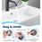 Sink Drain Stopper Bathroom Basin Universal Push Button Pop Up Plug Anti Clog Hair Catcher - Matte Black - 6