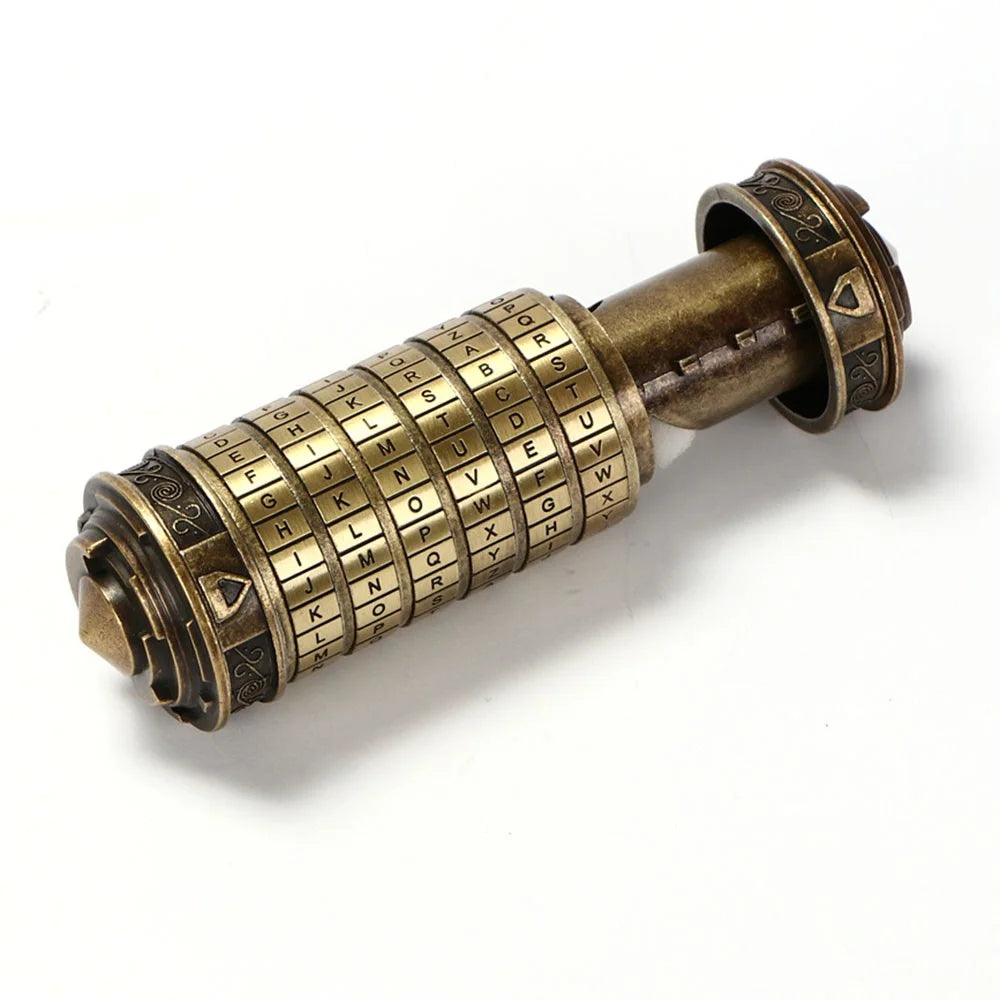 Da Vinci Code Cryptex Toy Metal Precision Password Lock Valentine Christmas Birthday Gift - 1