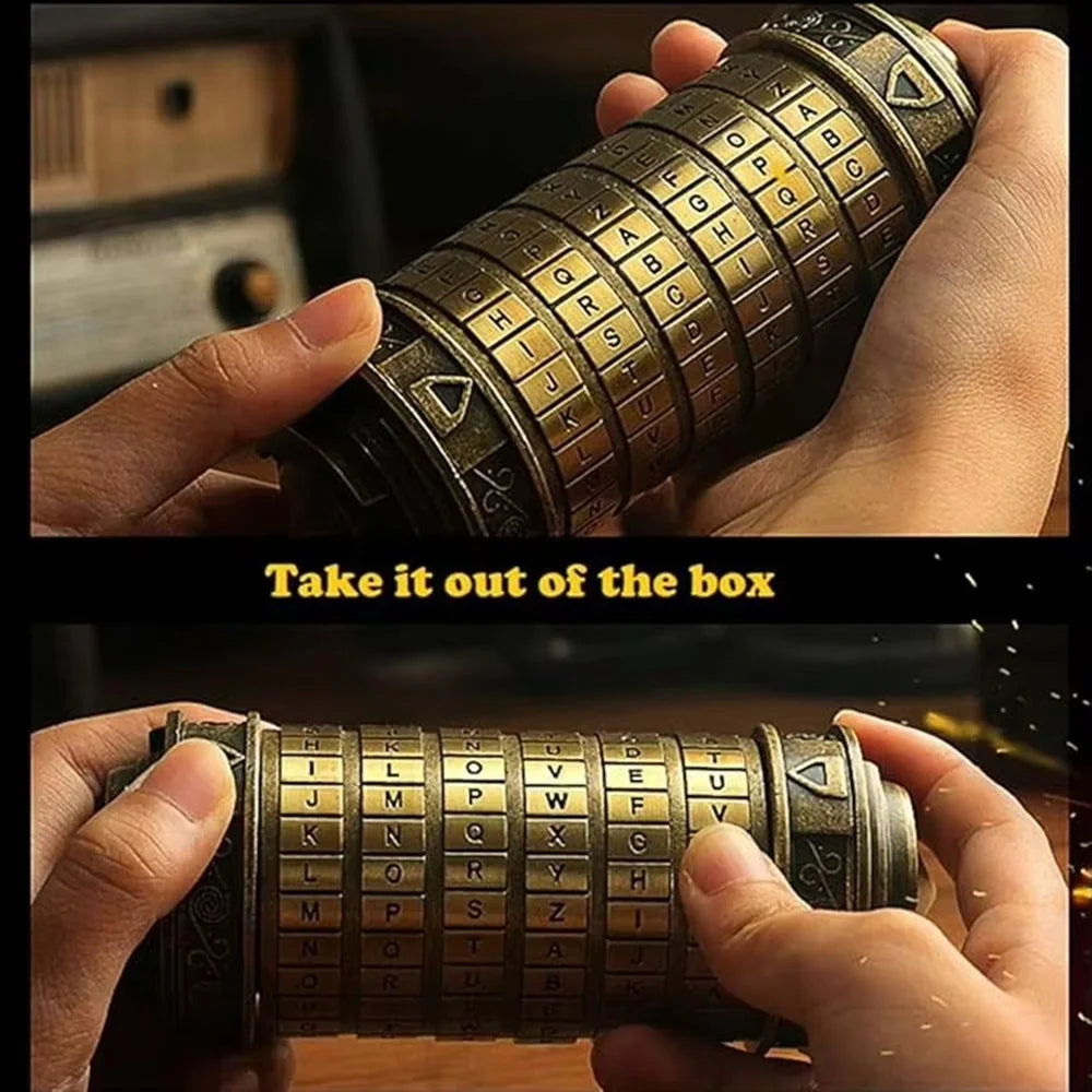 Da Vinci Code Cryptex Toy Metal Precision Password Lock Valentine Christmas Birthday Gift - 4
