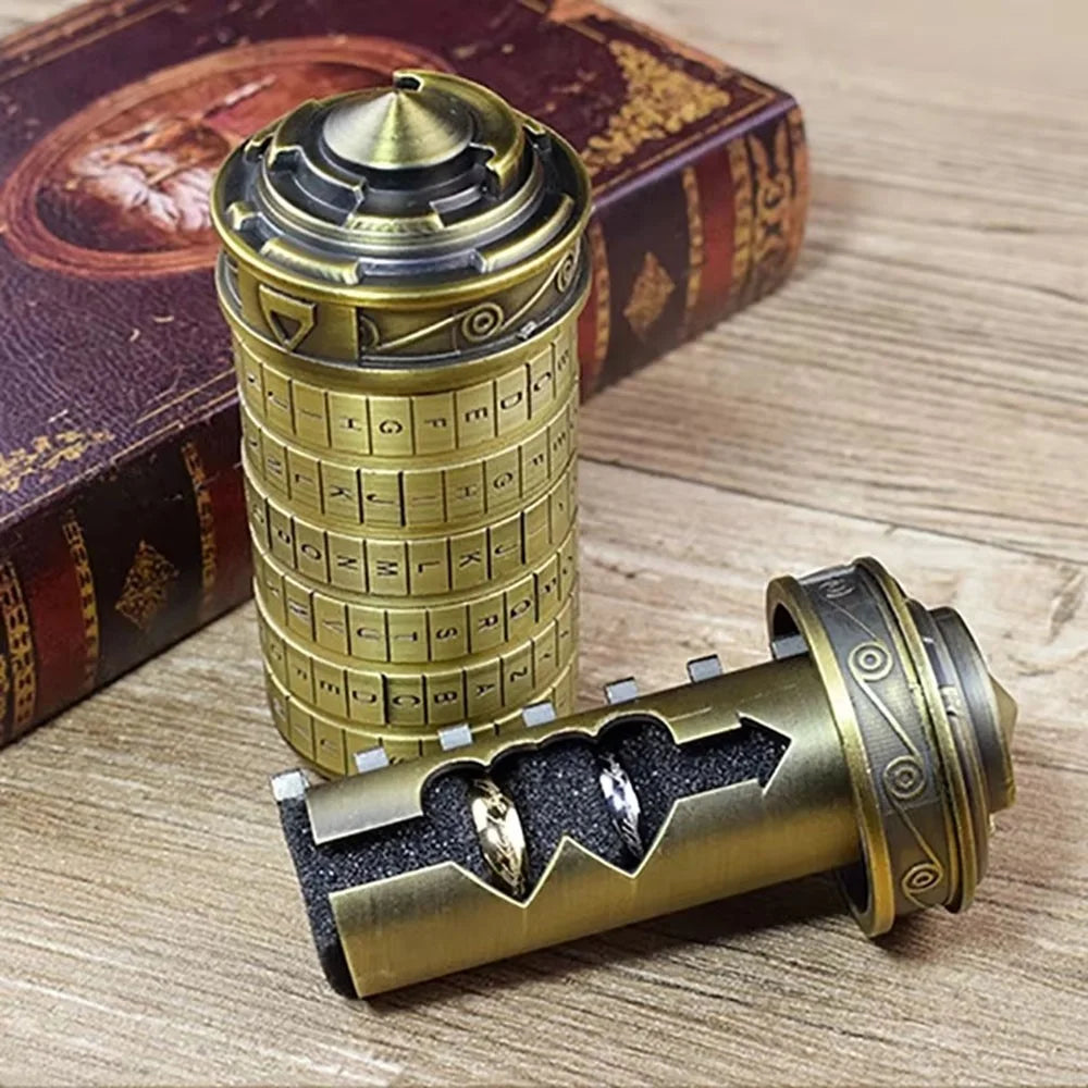Da Vinci Code Cryptex Toy Metal Precision Password Lock Valentine Christmas Birthday Gift - 5