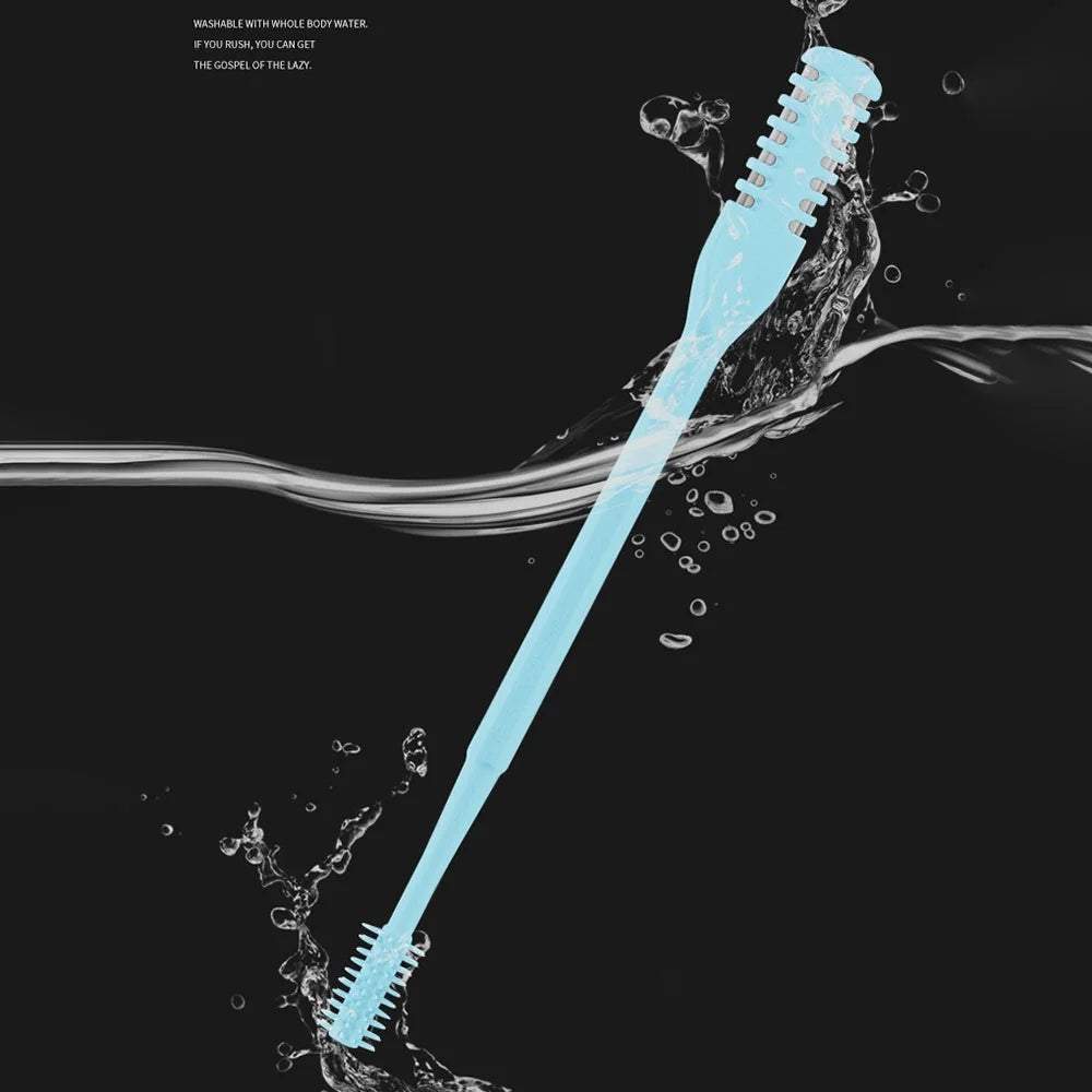 3Pcs Dual Head Nose Hair Trimmer Manual Nasal Cleaner Unisex Portable Nostril Grooming Tool - Sky Blue - 7