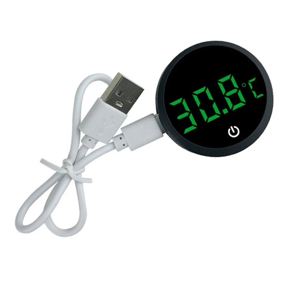TJY-006 Rechargeable Digital Aquarium Thermometer LED Display Fish Tank High Precision Temperature Meter - Black / Celsius - 1