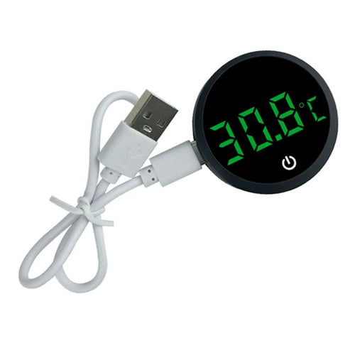 TJY-006 Rechargeable Digital Aquarium Thermometer LED Display Fish Tank High Precision Temperature Meter - Black / Celsius - 1