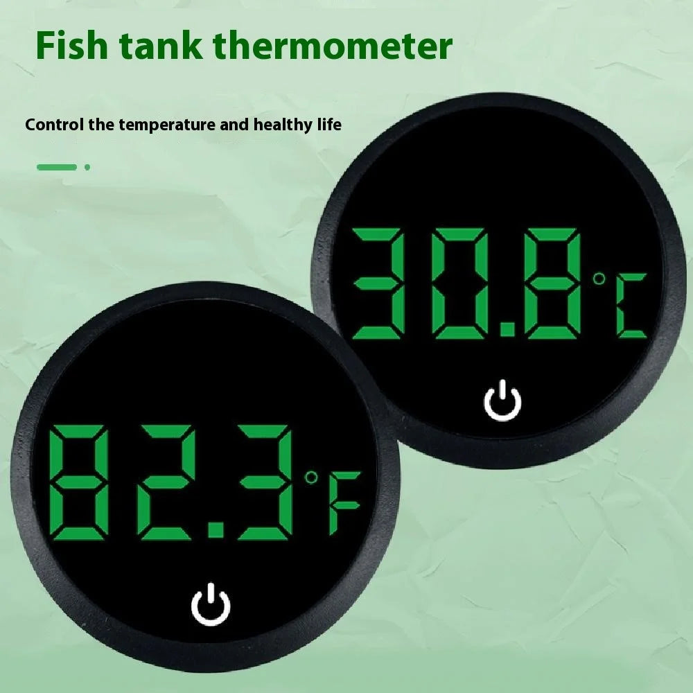 TJY-006 Rechargeable Digital Aquarium Thermometer LED Display Fish Tank High Precision Temperature Meter - Black / Celsius - 3