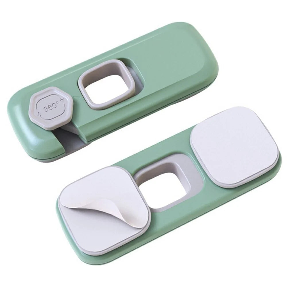 4Pcs Child Safety Locks Cabinet Drawer Refrigerator Anti-Pinch Baby Proofing Furniture Locks - Green - 6